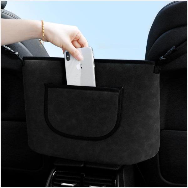 Car Purse Holder Between Seats, Car Net Pocket Handbag Holder
